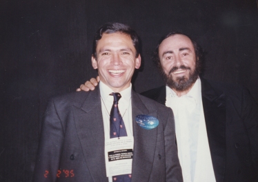 Enrique Osorio, Luciano Pavarotti. Bogotá - Colombia 1995